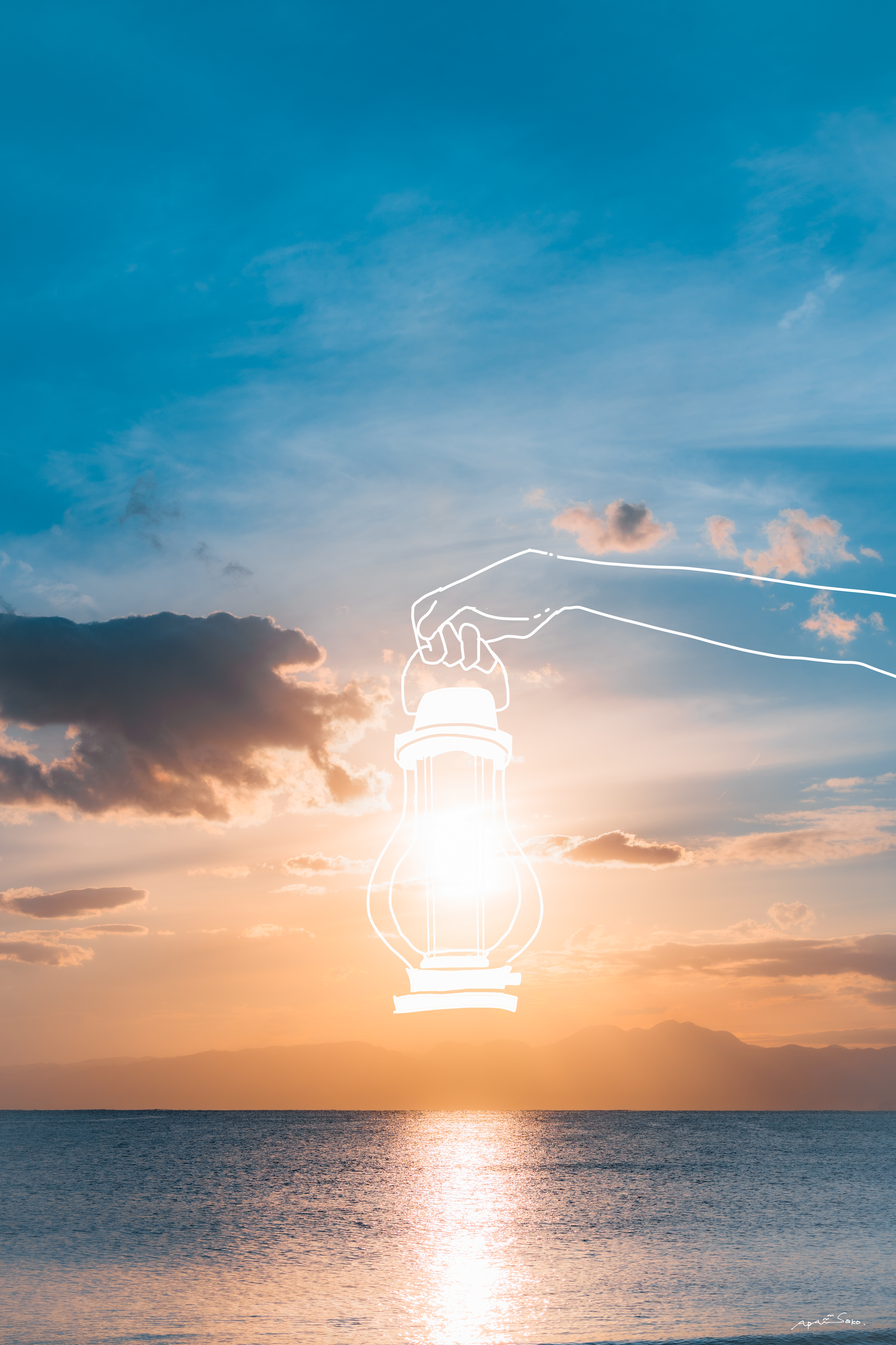 夕焼けランタン